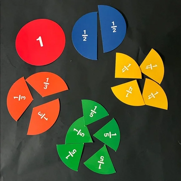 Hand2Mind - FRACTION TILES & CIRCLES SETS (102 pieces) - Picture 8 of 11
